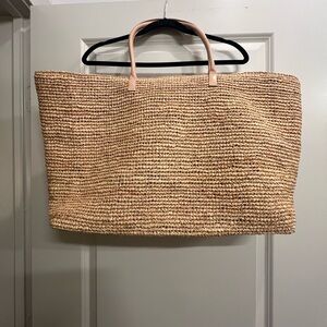 Woven Tan Tote Bag